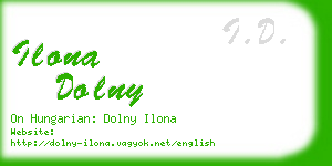 ilona dolny business card